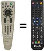 Replacement remote control Daewoo DHCX 100 E