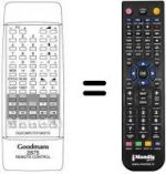 Replacement remote control DIGICOMPUTER 58 KEYS 2875