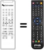 Replacement remote control DTV 1