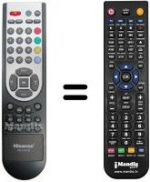 Replacement remote control Hisense LCD 32W07 EU