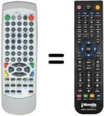 Replacement remote control NordMende FTVD 1541 SE