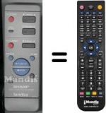 Replacement remote control Sharp VC MH69 GM