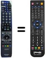 Replacement remote control Sharp GB 013 WJSA