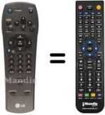Replacement remote control LG BD 260