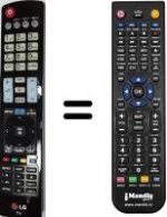Replacement remote control LG 50 LA 690