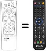 Replacement remote control Saba M 8522 E