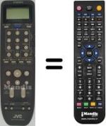 Replacement remote control JVC HR-E226