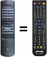 Replacement remote control Akai CT 1457 PT
