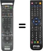 Replacement remote control Sony SLV-SF 90