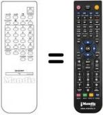 Replacement remote control RRMCG 0859 PESA