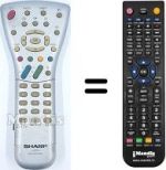 Replacement remote control Sharp LC 20 B6E