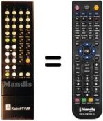 Replacement remote control Salora NEW TYPE (CABLE TV)