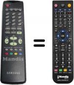 Replacement remote control Samsung CW 30A90SD