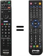 Replacement remote control Sony KDL-52 W5800