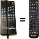 Replacement remote control Brionvega HELIOS 28'