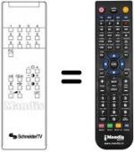 Replacement remote control TV 1 C