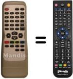Replacement remote control Funai TVCR-A1404