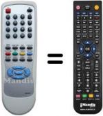 Replacement remote control Roadstar CTV 2150 KT