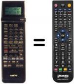 Replacement remote control Sanyo VHR-D4800 I