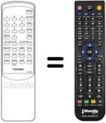 Replacement remote control Toshiba V 207 W