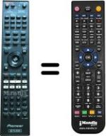Replacement remote control Pioneer BDP LX55