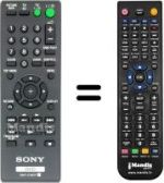 Replacement remote control Sony DVP-SR 700 H