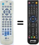 Replacement remote control LG DV 8900 C