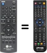 Replacement remote control LG DVX 682