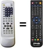 Replacement remote control Roadstar DVD 2506 X