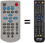 Replacement remote control Durabrand DVD-2005