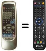 Replacement remote control Irradio DVD 5