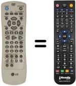Replacement remote control LG DVD 5183