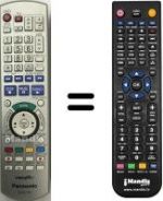 Replacement remote control Panasonic DMRE-X75 EB