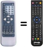Replacement remote control MAJESTIC DVD 218 SD