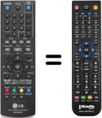 Replacement remote control LG DVT 699 H