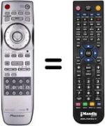 Replacement remote control Pioneer DV 668AV