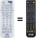 Replacement remote control JVC XV-N342S