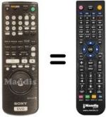 Replacement remote control Sony DVP-S 735