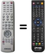 Replacement remote control Samsung DVD-HR721