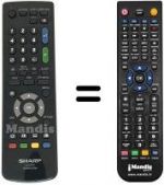 Replacement remote control Sharp LC-32RD1RU