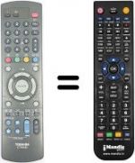 Replacement remote control Toshiba 32ZP18P
