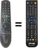 Replacement remote control Telefunken TE20265B30C10ELED