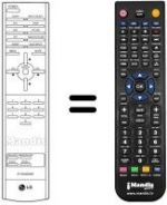 Replacement remote control LG MW30LZ10