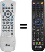 Replacement remote control LG LV2283