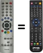 Replacement remote control Toshiba 20VL64