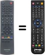 Replacement remote control Toshiba BDX3400