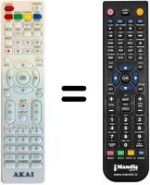 Replacement remote control Akai AKA008