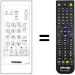 Replacement remote control Toshiba 23120663
