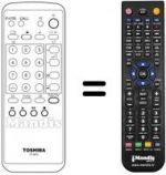 Replacement remote control Toshiba 2836DF