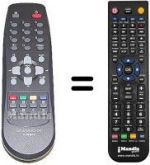 Replacement remote control Daewoo DWF28W8GB
